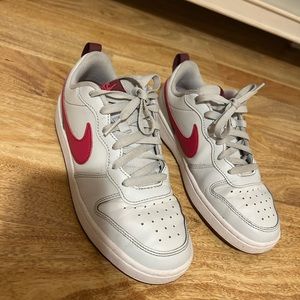 Youth grey and pink Nike sneakers